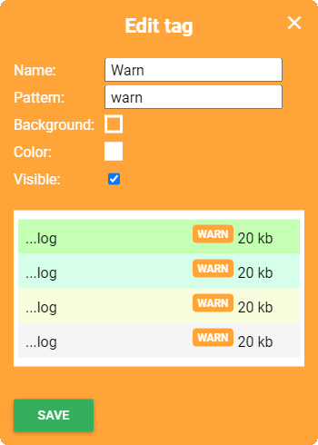 custom tag edit