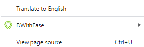 context menu collapsed