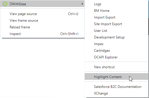 toggle highlight content